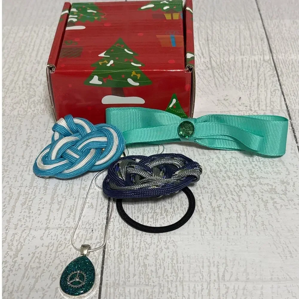 Girls Celtic Knot Hair Accessories & Necklace Gift Set